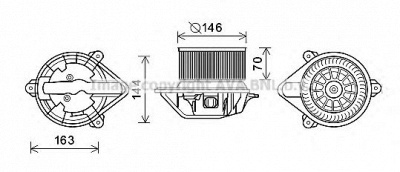 AVA QUALITY COOLING rt8577 -  Электродвигатель, вентиляция салона
